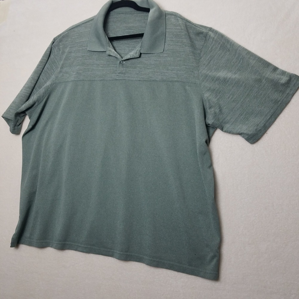 Men's Green Polo Shirt Casual Short Sleeve Collared Golf Shirt lightweight